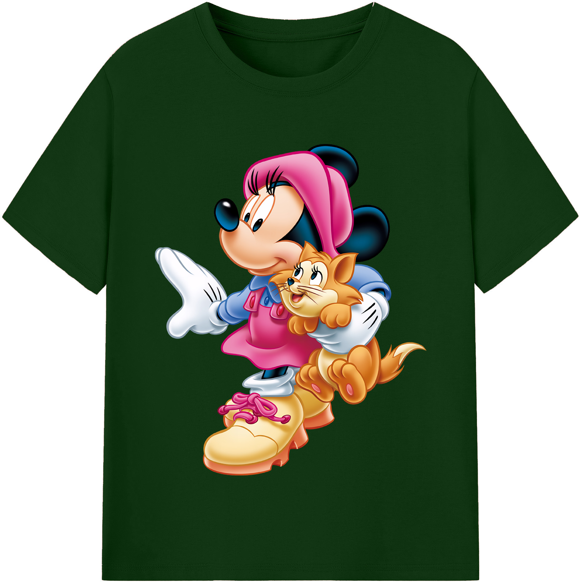 （画像用） ミッキーマウス Mickey Mouse 綿100％半袖Tシャツ（フロントプリント）